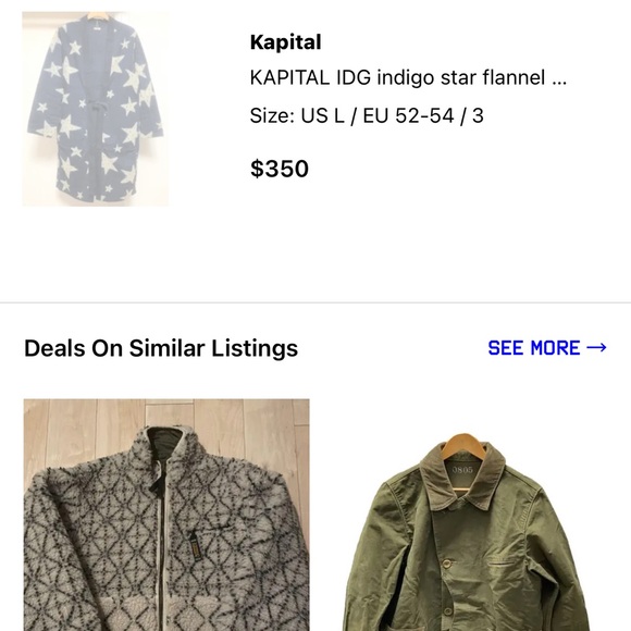 Extremely Rare Kapital Designer Kimono Style Flannel Jacket - Picture 4 of 6